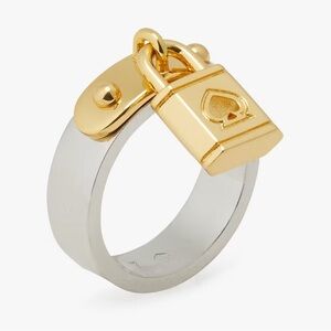 Kate Spade Gold and Silver Lock And Spade Ring. Size  6. NWOT.